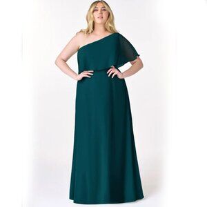 Azazie Pine ALine One Shoulder Lizzy Bridesmaid Dress Custom Halloween Costume